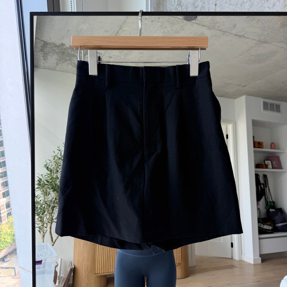 Comme des Garcons Junya Watanabe High Waisted Wool Black Shorts - Picture 2 of 5